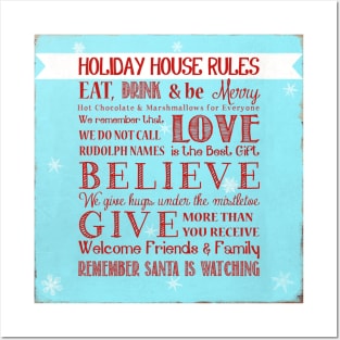 Holiday House Rules Posters and Art